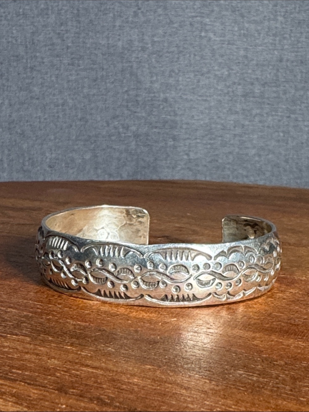 Sterling Silver Engraved Cuff Bracelet